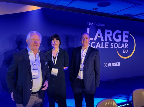 Declan Cullinane and panel at Large Scale Solar Europe