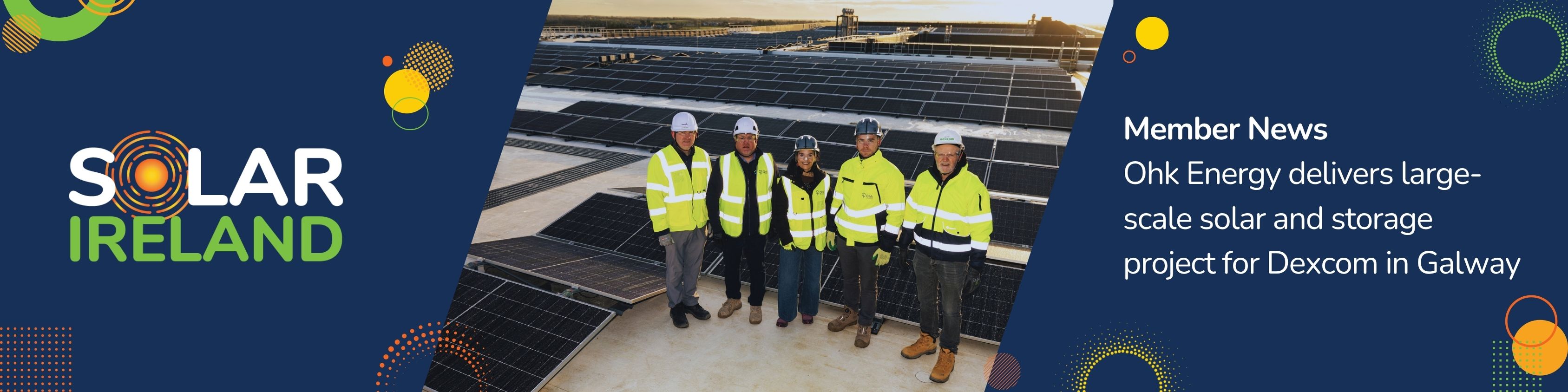 Adrian Furey, VP Dexcom; Brian Healy, Ohk Energy Commercial MD; Alana Fearon, Ohk Energy Group Head of Marketing; Sean Skehill, Ohk Energy Commercial project manager; Mike Finn, Head of Facilities Dexcom