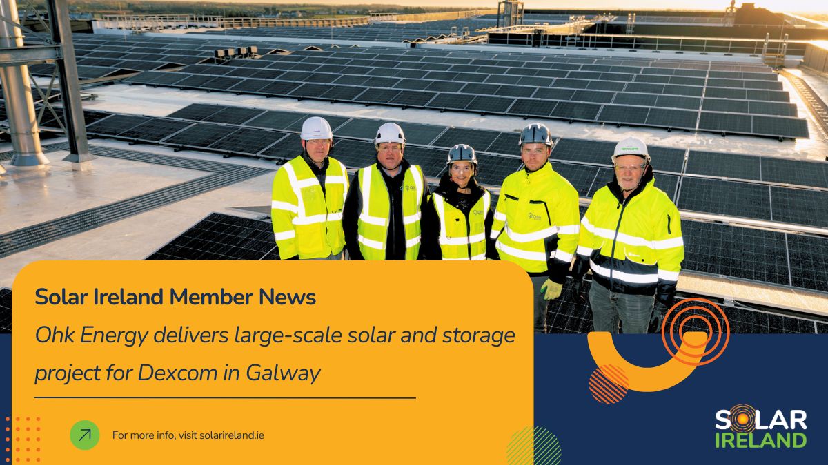 Adrian Furey, VP Dexcom; Brian Healy, Ohk Energy Commercial MD; Alana Fearon, Ohk Energy Group Head of Marketing; Sean Skehill, Ohk Energy Commercial project manager; Mike Finn, Head of Facilities Dexcom