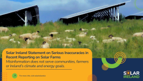 Solar Farm with sheep grazing