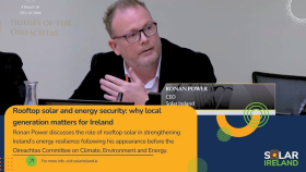 Solar Ireland CEO Ronan Power discusses the role of rooftop solar in strengthening Ireland’s energy resilience following his appearance before the Oireachtas Committee on Climate, Environment and Energy.